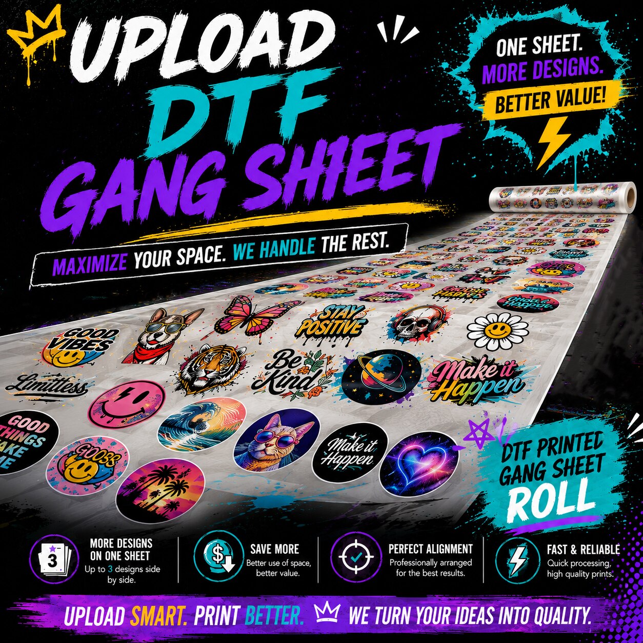 Upload DTF Gang Sheet